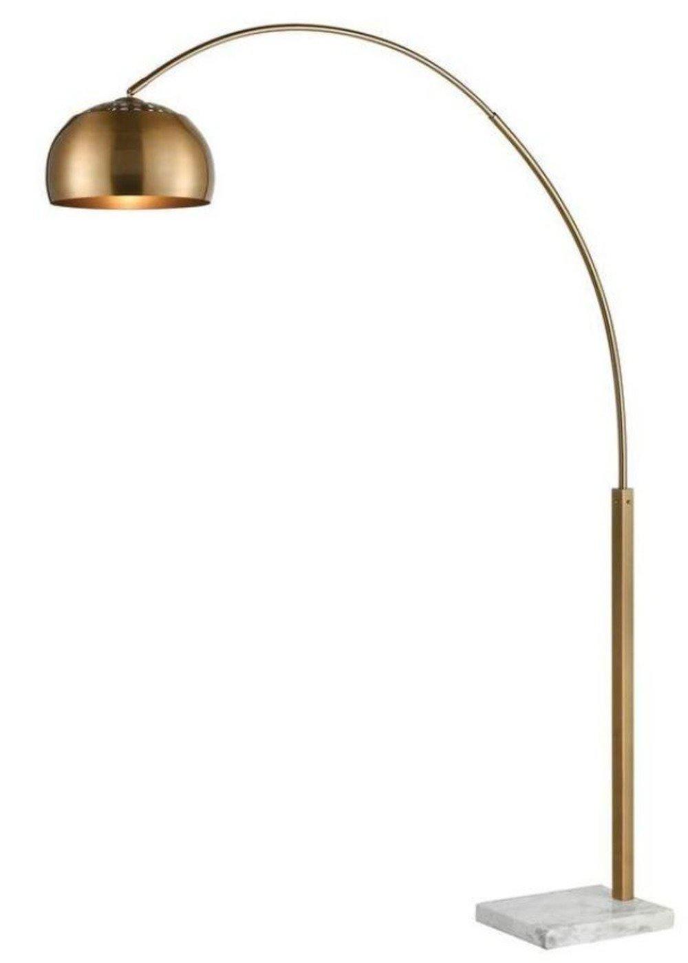 Vloerlamp goud met metaal en marmeren voet - Cozy wonen